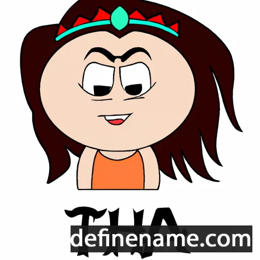 cartoon of the name Thia