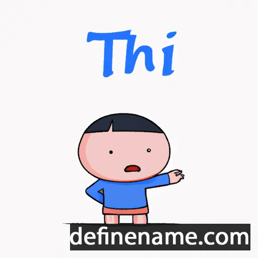 cartoon of the name Thiện