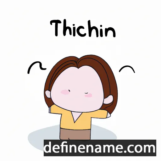 cartoon of the name Thinathin