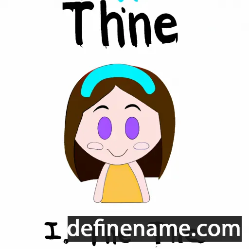 cartoon of the name Thine