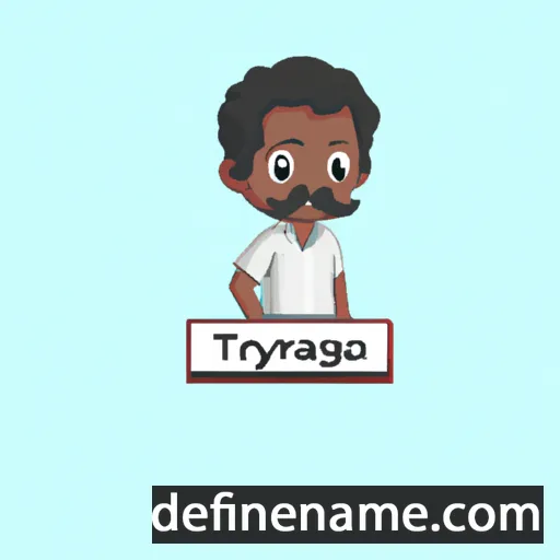 cartoon of the name Thiyagaraj