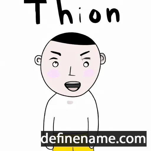 cartoon of the name Thon