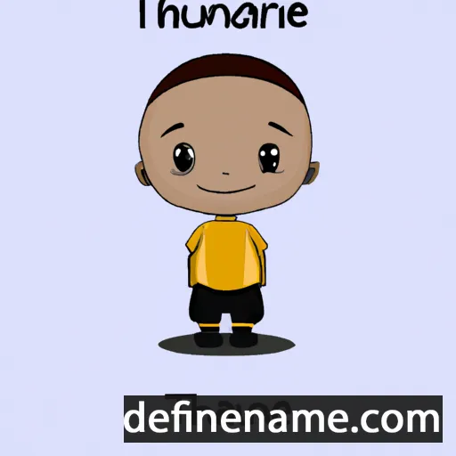 cartoon of the name Thulane