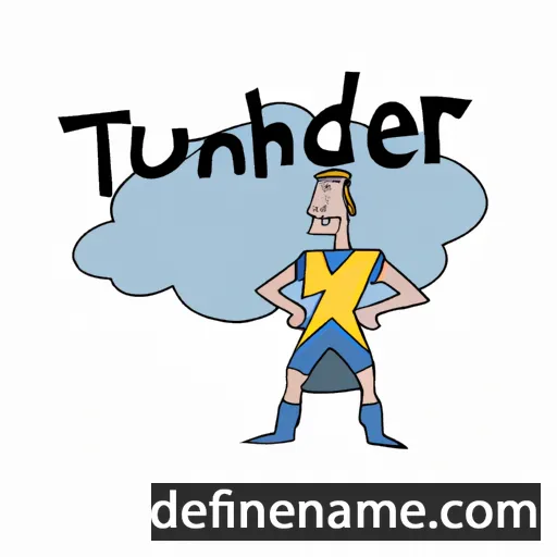 cartoon of the name Thunder