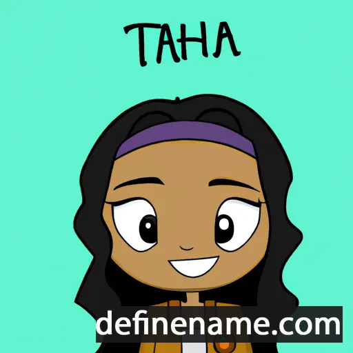 cartoon of the name Tiahna