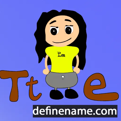 cartoon of the name Tiale