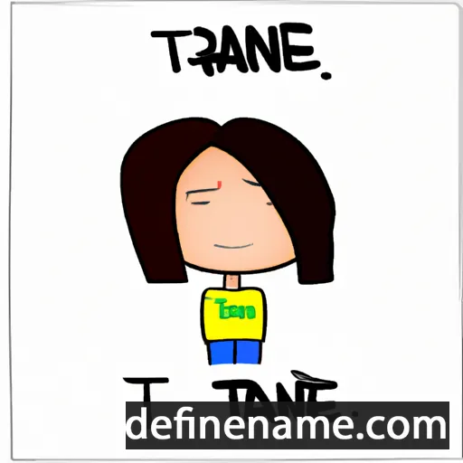 cartoon of the name Tiane