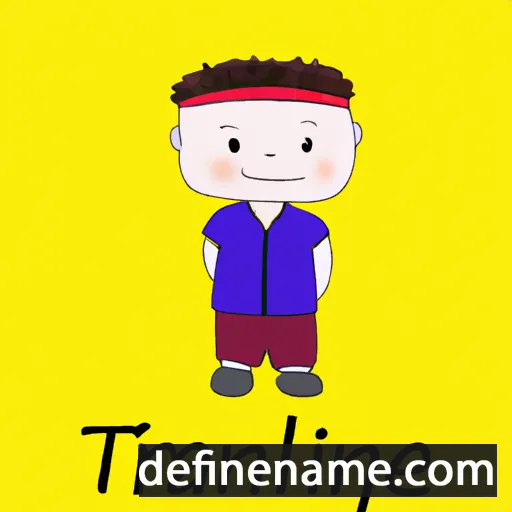 cartoon of the name Tianjie