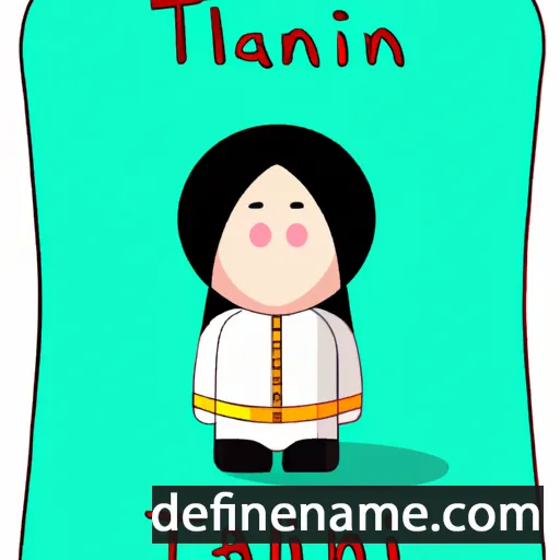 cartoon of the name Tianlan