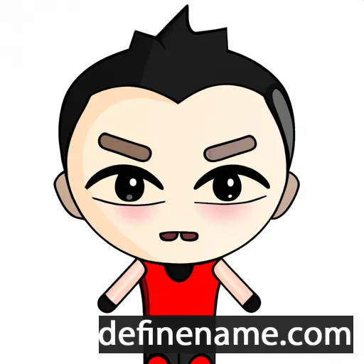 cartoon of the name Tianle