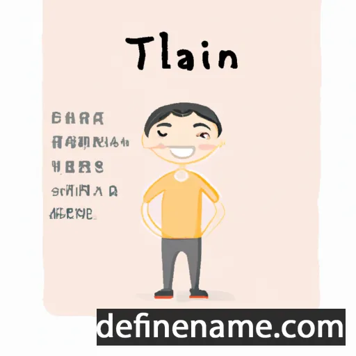 cartoon of the name Tianlin