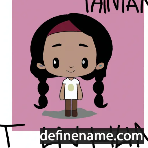 cartoon of the name Tiannah