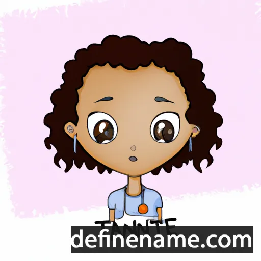 cartoon of the name Tianne