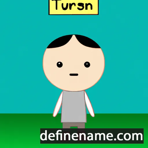 cartoon of the name Tianrui