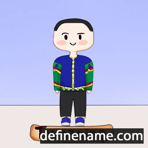 cartoon of the name Tianwu