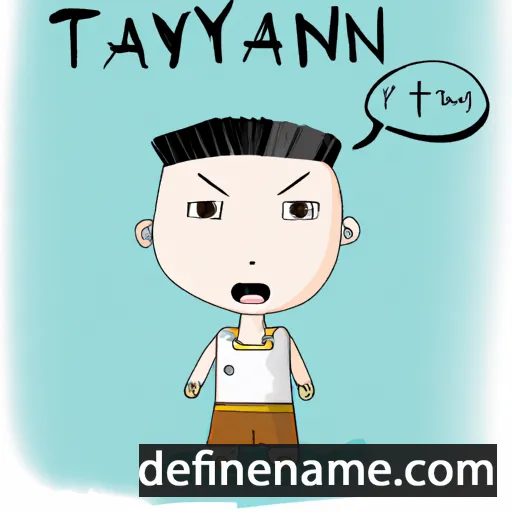 cartoon of the name Tianyu