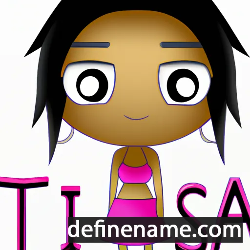 cartoon of the name Tiasia