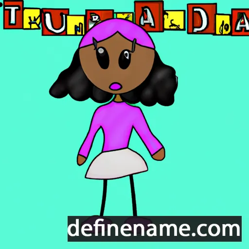 cartoon of the name Tiaundra