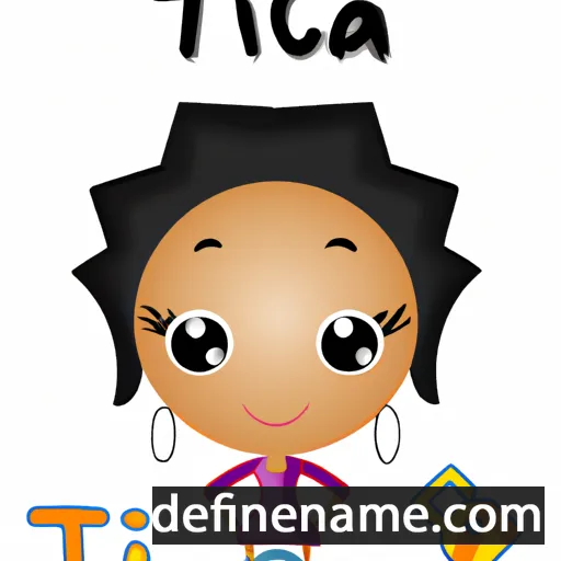 cartoon of the name Ticia