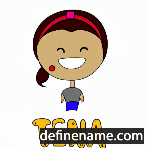 cartoon of the name Tieana