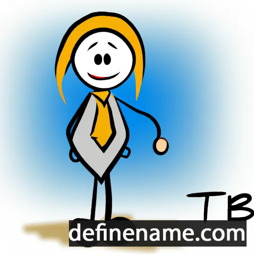 cartoon of the name Tiebe