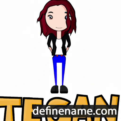 cartoon of the name Tiegan