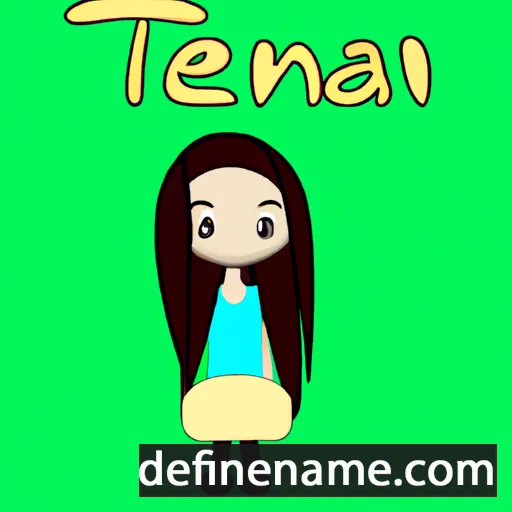 cartoon of the name Tienna