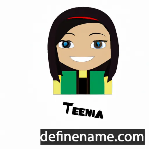 cartoon of the name Tienna