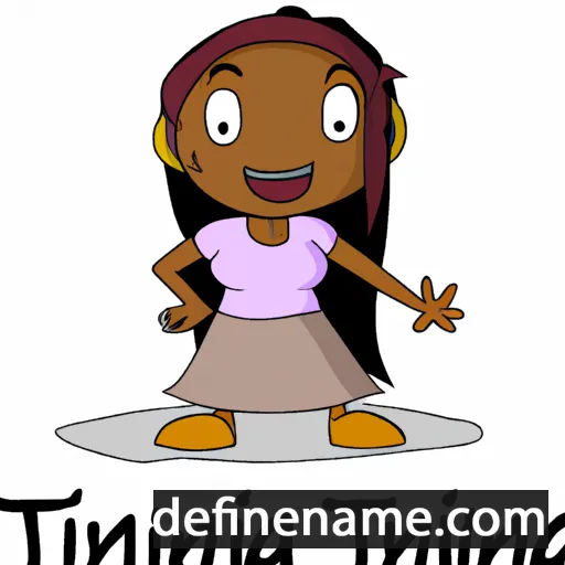 cartoon of the name T'nia