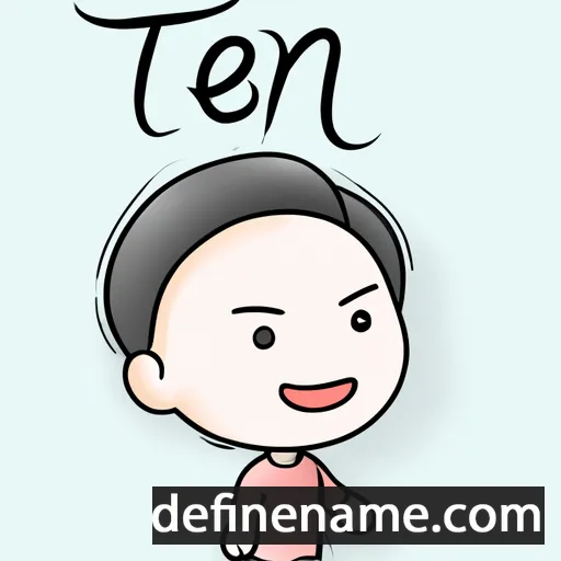 cartoon of the name Tĩnh