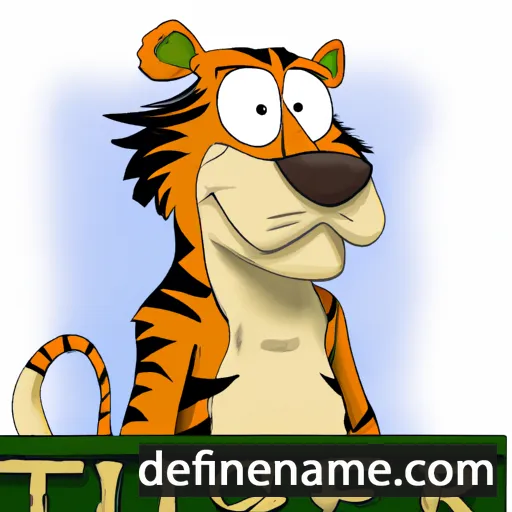 cartoon of the name Tigger