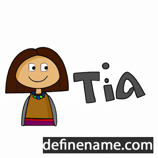 cartoon of the name Tija