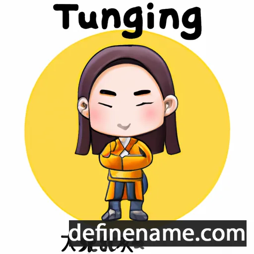 cartoon of the name Tingxuan