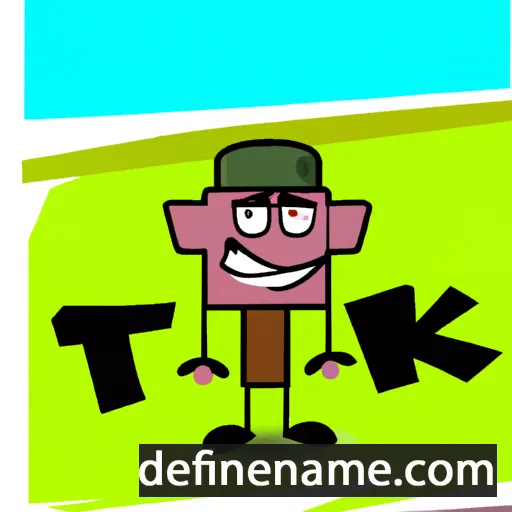 cartoon of the name Tisken