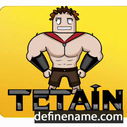 cartoon of the name Titan