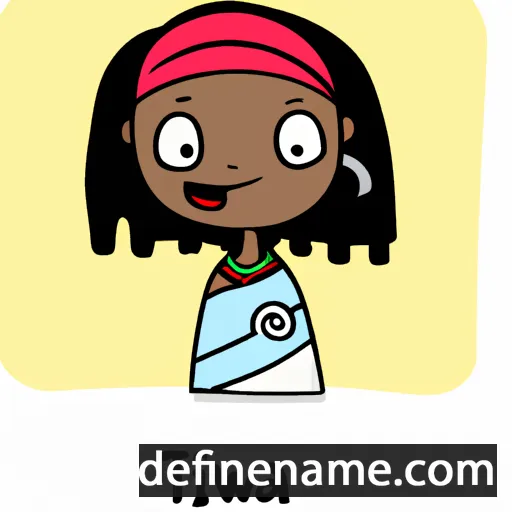 cartoon of the name Tiwa