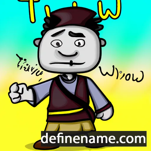 cartoon of the name Tiwul