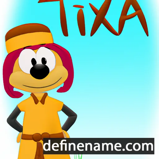 cartoon of the name Tixa