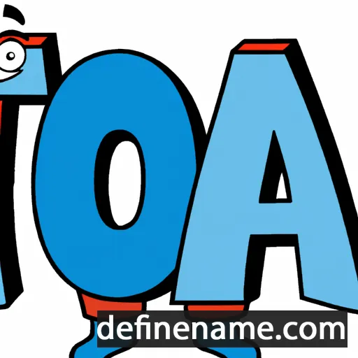 cartoon of the name Toa