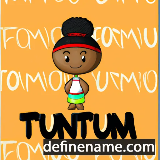 cartoon of the name Tofunmi