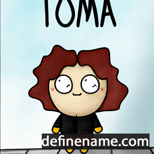 cartoon of the name Tomásia