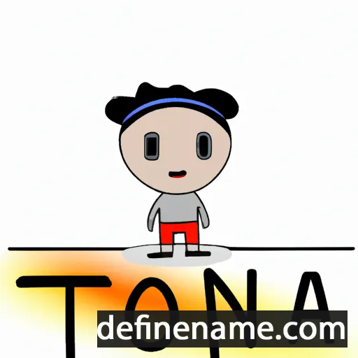 cartoon of the name Tona