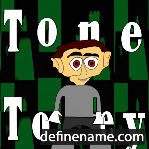 cartoon of the name Toney