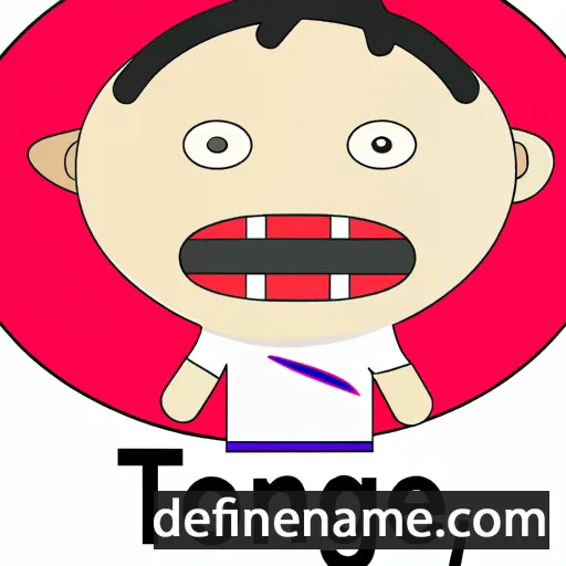 cartoon of the name Tonghe