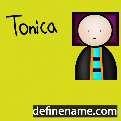 cartoon of the name Tonica