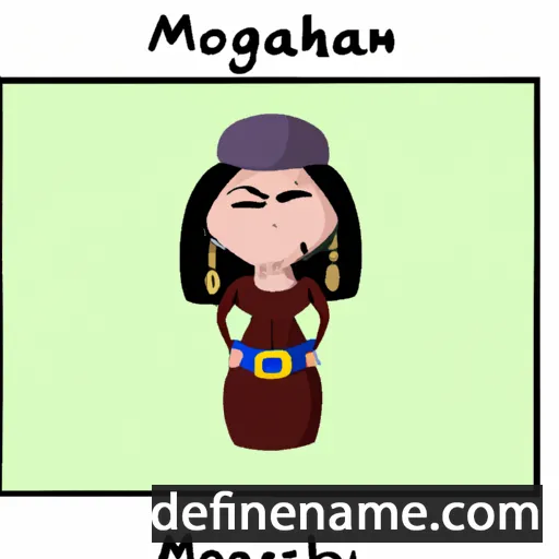 cartoon of the name Mozhgan