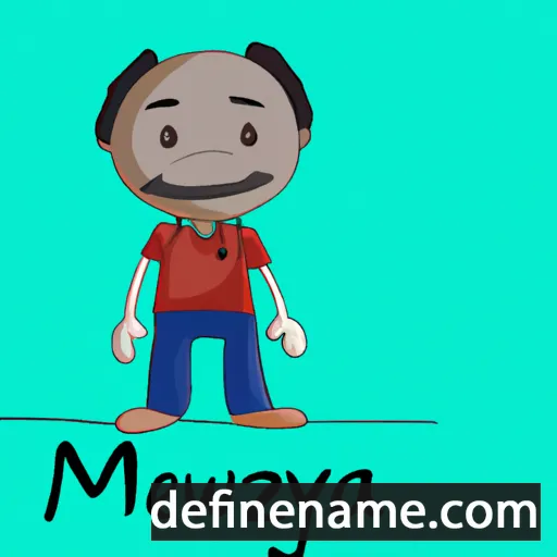 cartoon of the name Mwenya