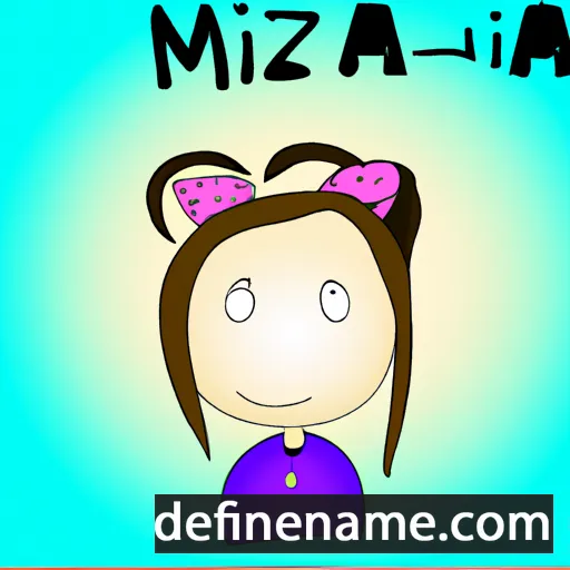 cartoon of the name Mzia