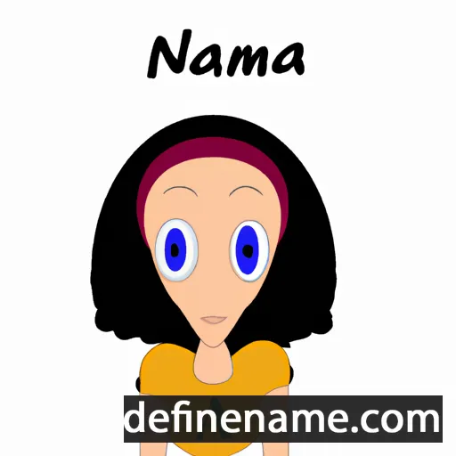 cartoon of the name Na'ima