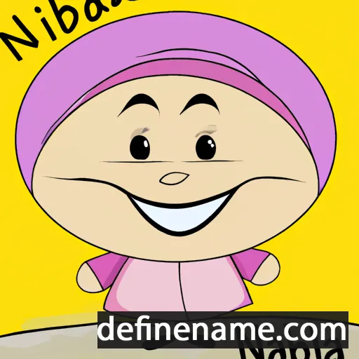 cartoon of the name Nabila